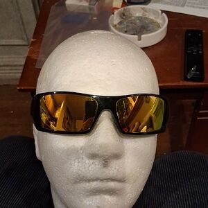 Oakley,Gascan,Mens Sunglasses,Gloss Black With Fire/Gold Iridium Lenses.